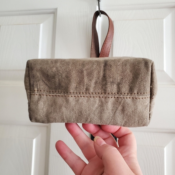 NWT Mona B Up-Cycled Canvas 2 Bottle Wine Bag Carrier Both Ways - Picture 6 of 7